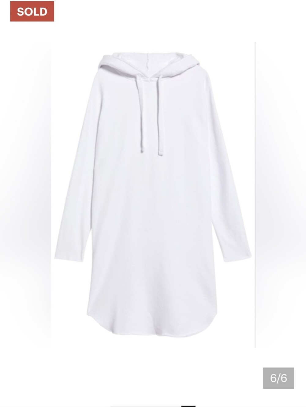Frank & Eileen Mini James Hoodie Dress Triple Fleece White Small